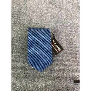 NWT Jos A Bank Signature Collection Silk Tie Blue Geometric Micro Square 58"X3.5